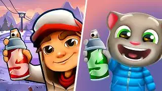 Subway Surfers VS Talking Tom Gold Run, Subway Surfers Cartoon Game, Gameplay Adventure Subway Dash