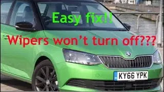 Skoda Fabia wipers won’t turn off easy fix!!