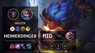 Heimerdinger Mid vs Irelia - KR Master Patch 10.20