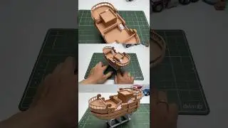 Make a pirate ship out of clay, Going Merry Onepiece part 1 #handmade #plasticine #clay #short