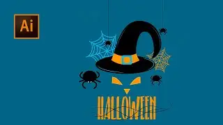 DRAWING HAPPY HALLOWEEN IN ADOBE ILLUSTRATOR