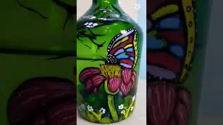 Bottle  landscape / Bottle painting #shorts
