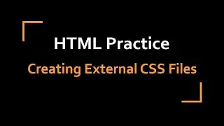 Creating External CSS Files