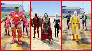 Dc vs Marvel Which Superhero Team Is Strongest? 🔥 Battle Test #18 - #GTA5 #Hulk #Thor #Spiderman