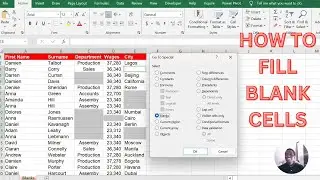 How to Fill Blank Cells in Microsoft Excel
