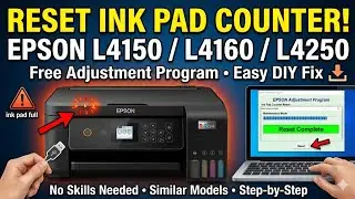 How to reset the ink pad on an Epson L4150, L4160, or L4250 Printer.Free   Epson Adjustment Program.