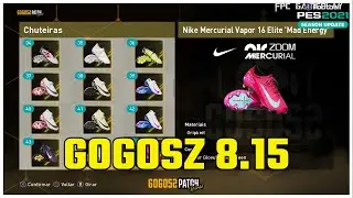 PES 2021 [GOGOSZ PATCH 8.15] TODAS AS CHUTEIRAS DO PATCH (GOGOZS 2025)