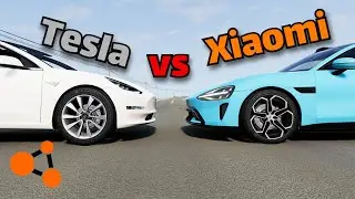 Tesla Model 3 vs Xiaomi SU7 &ndash; Extreme EV Battle with a Terrifying Crash Finale!