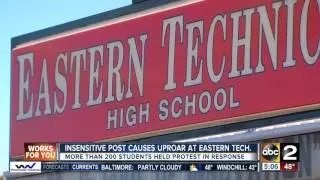 'Racist' social media post promts high school student protest