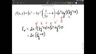 Partial Derivatives | Product Rule