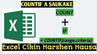 Yadda Ake Amfani da COUNTIF a Excel | #Countif |#excelhausa