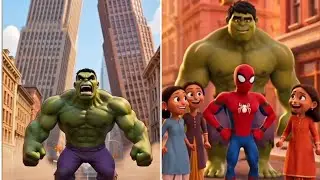Story of New York😱 hulk and spiderman save the live of people #aivideo