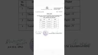 OU PG SEMESTER-I EXAMINATION TIMETABLE