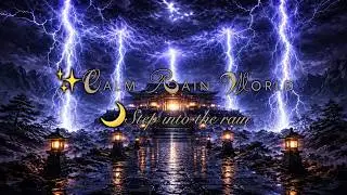 ⚡🏯 Thunder Shrine Rain for Deep Sleep | Epic Japanese Storm ASMR