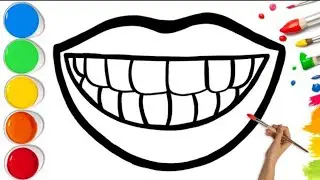 How To Draw an Easy 👄 Mouth Step By Step - Drawing Painting Coloring
