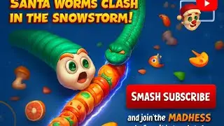 Santa Worms Clash in the Snowstorm!