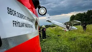 30.6.2023 Na leti&scaron;ti ve Fr&yacute;dlantu nad Ostravic&iacute; LKFR sjela z dr&aacute;hy mal&aacute; Cessna | HZS MSK