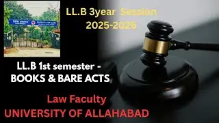 LLB 1st semester Books aur Bare act ke name | AU llb  1st sem books and bare act list Session 2025