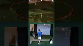 My kid hit the pin then roasted me! #familygolf #golfsimulator