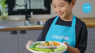 Traditional Minced Pork & Salted Egg Dip, cooked by Junior Chef Copter