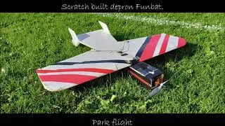 Scratch built depron Funbat park flight