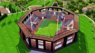 I've Created Entire University World in The Sims 4 | University Soccer / Football Stadium