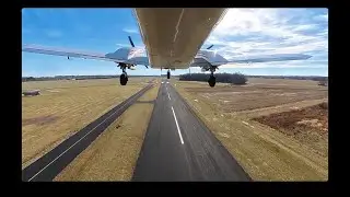 Piper Aztec Tail Cam: Short-Field Takeoff & Landing at KEVY