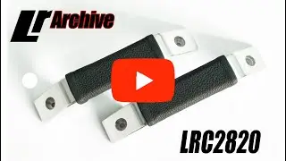 LRC2820 - Interior Door Handle in Silver Aluminium with Black Leather Trim - Comes as a Pair