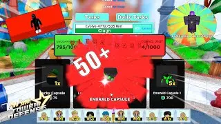 Claiming 21k+ Gems in Evolve Task  | Emerald Capsule & New 6 Star Units | All Star Tower Defense