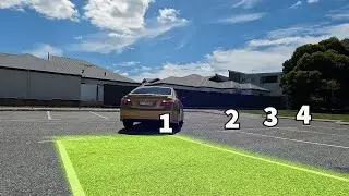 How to reverse park properly on the right hand side? 4 LINES GUIDE