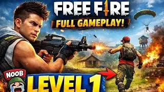 Free Fire Full Gameplay Level 1 🔥 | Noob to Pro Start | FF Beginner Gameplay