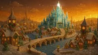 Glass Castle Winter Sunset &ndash; Cozy Crochet Fantasy Ambience (5 Hours)