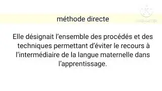 Master 01 DDL : La méthodologie directe