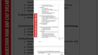 Rajasthan NHM and CHO syllabus 2025 #examsyllabus #exammotivation #rajasthanchoclasses #nhmcho