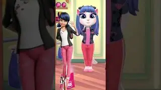 marinette ladybug🐞_My talking Angela 2 #cosplay #gameshorts #shorts #youtubeshorts #miraculous
