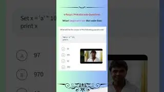 Infosys | Pseudocode Questions #Infosys | #Pseudocode #Questions #2025 #coding #shorts #viral #trend