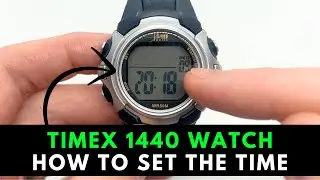 Как установить время на спортивных часах Timex 1440 &mdash; 4 кнопки