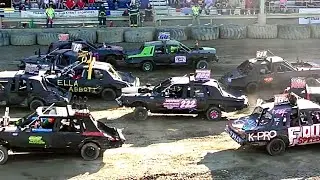 Hardcore Derby Heat 1 Full Size V8 Youth National Championship 2024 Demolition Derby Fayette County