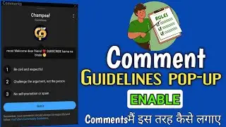 How to Setup Channel Guidelines in Comments || comments main 3 Guideline kaise lagaye