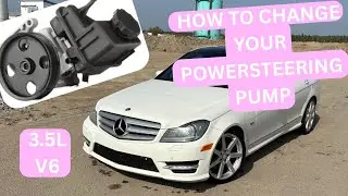 Замена насоса гидроусилителя руля Mercedes C350