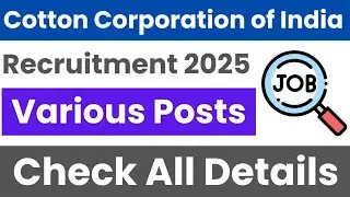 CCI Recruitment 2025: Short Notice Out for Management Trainee, Junior Commercial Executive Etc..
