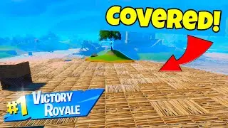 We COVERED The Water Around The Agency In Fortnite! (World's First)