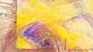 Royal burst! Acrylic flip cup pour with Australian Floetrol as cell activator