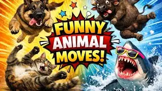 Funny Animal Movements 😂 | Dogs, Cats, Buffalo & Crazy Moments