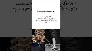 Guess the character by Husny Kanwal romantic Urdu novel #lovestory #trending #viralvideo