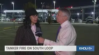KHOU 11's Ron Trevi&ntilde;o spoke to witness after tanker carrying sulfuric acid caught fire