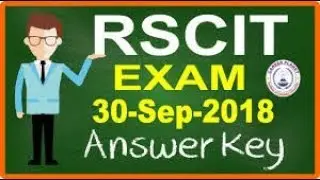 RS-CIT Answer key 30 September 2018!! RS-CIT Gyan !! by technical master soni