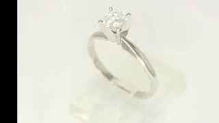 New Natural Diamond Solitaire Engagement Ring .64CT 14K WG Round Brilliant 6.25 - 34690
