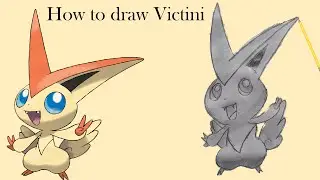 How to draw Victini Pok&eacute;mon Step by Step #easy #victini