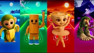 🔥🎵Chimpanzini bananini 4️⃣ Tung Sahur 🌟⚡️ Ballerina cappuccina 🎹💥 Brr brr patapim 🌈🎶